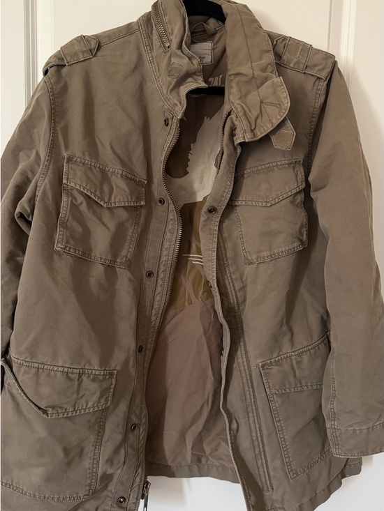 Men's Olive Field Jacket military look - Picture 2 of 9